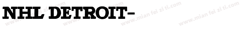 NHL Detroit字体转换